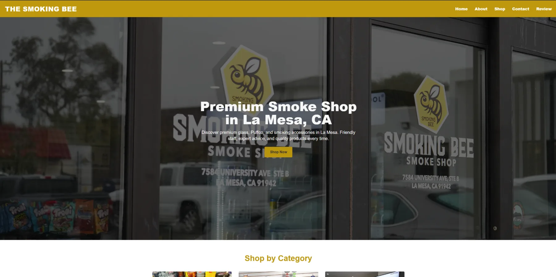 The Smoking Bee headless Shopify storefront